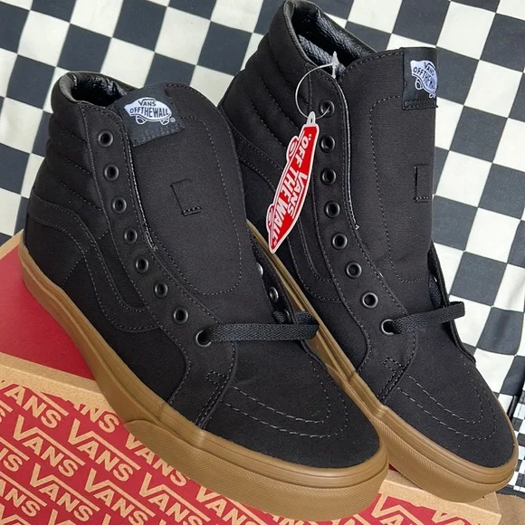 Vans WMNS Sk8-Hi Reissue Canvas Gum Black/Light Gum  sneakers - Picture 8 of 16